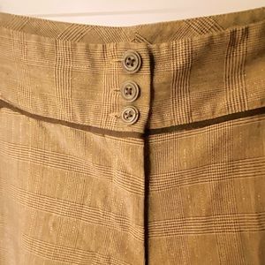 Women’s Lane Bryant Brown Plaid Print Pants Plus Size 22